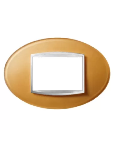 Gewiss gw16303co assiette d'art 3 places chorus verre ocre